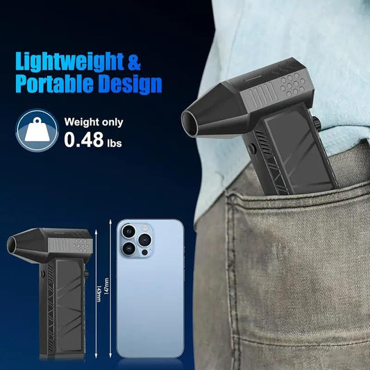 Mini Turbo Jet Fan Electric Air Duster – 130,000RPM with Adjustable Wind Speed for Electronics & PC Cleaning