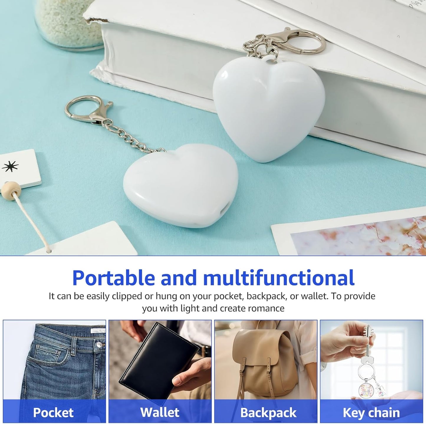 USB Heart-Shaped LED Purse Light – Motion-Activated Mini Night Light for Bags & Travel