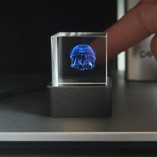 HolaCube 3D Holographic Crystal Display – WiFi Smart Clock, Weather Station & GIF Frame