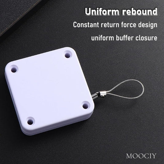 Automatic Shower Curtain Closer – Punch-Free Sensor Door Closer with 1.2m Drawstring for Bathroom & Home Use (1000g Force)