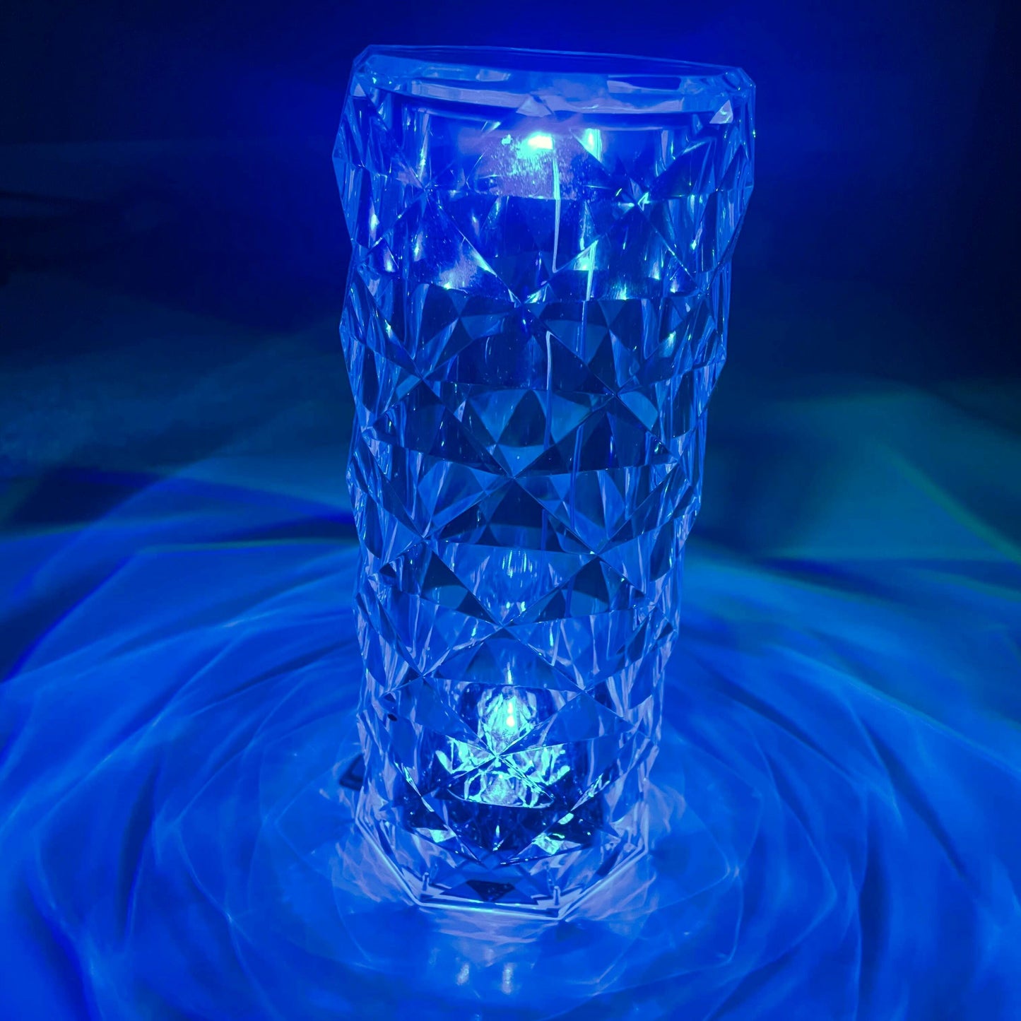 Crystal RGB Table Lamp – Touch & Remote-Control LED Rose Diamond Night Light for Bedroom & Living Room Decor
