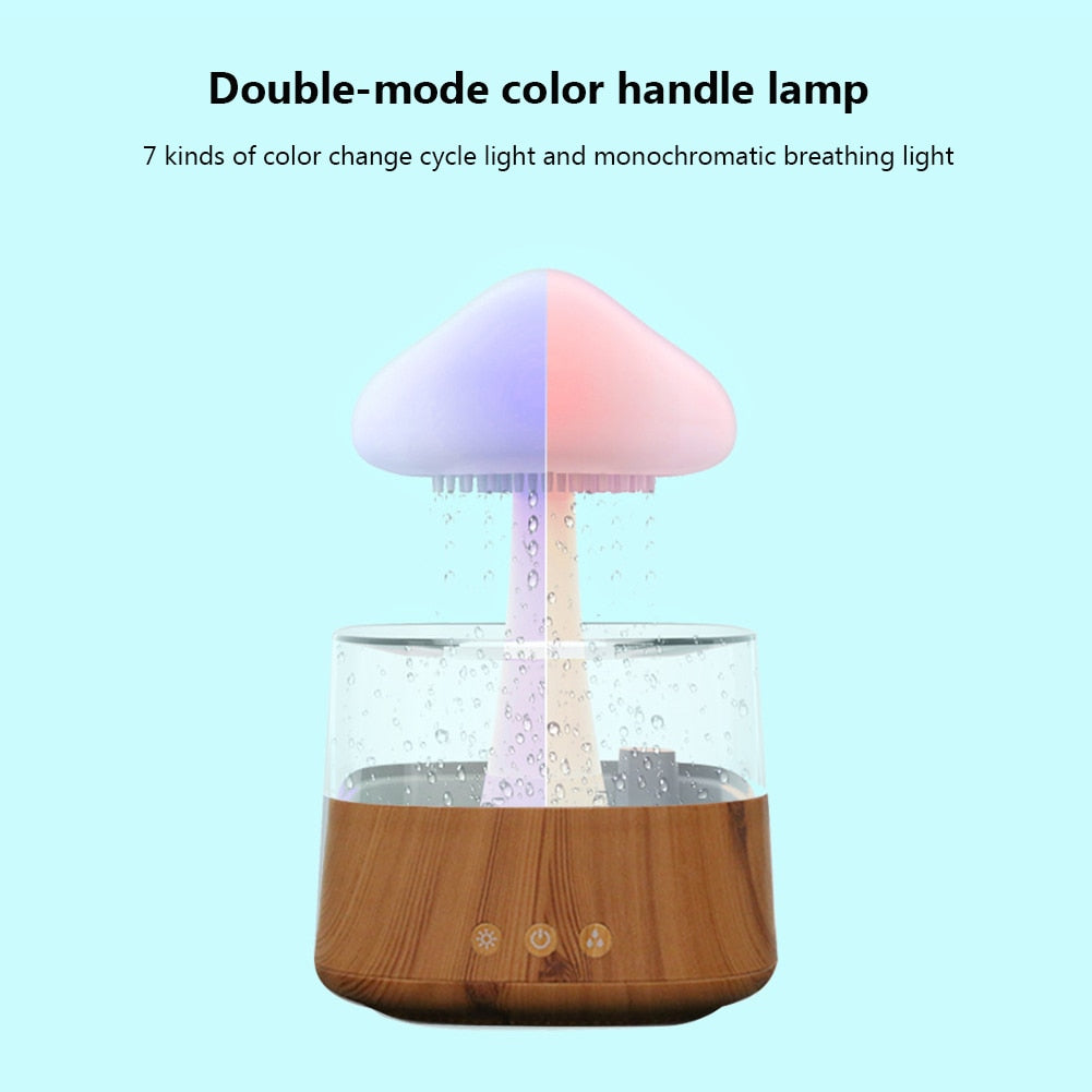 Rainy Cloud Humidifier – Aesthetic LED Cool Mist Diffuser with Rainfall Visual & Mood Lighting