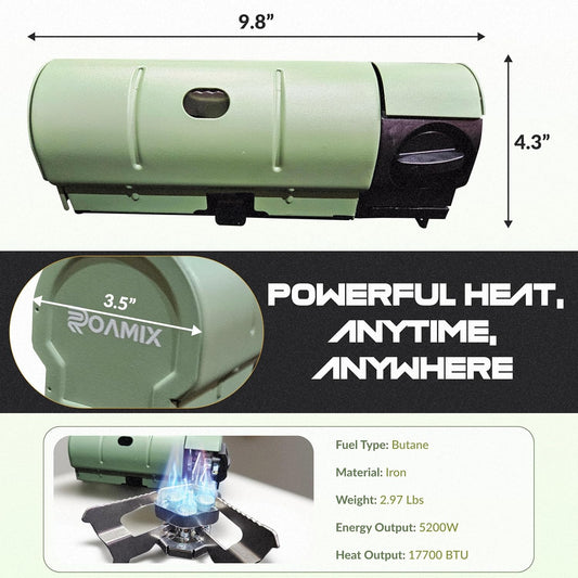 Foldable Butane Camping Stove – 5,200W Portable Gas Burner with Carry Case for Hiking & Emergency Cooking