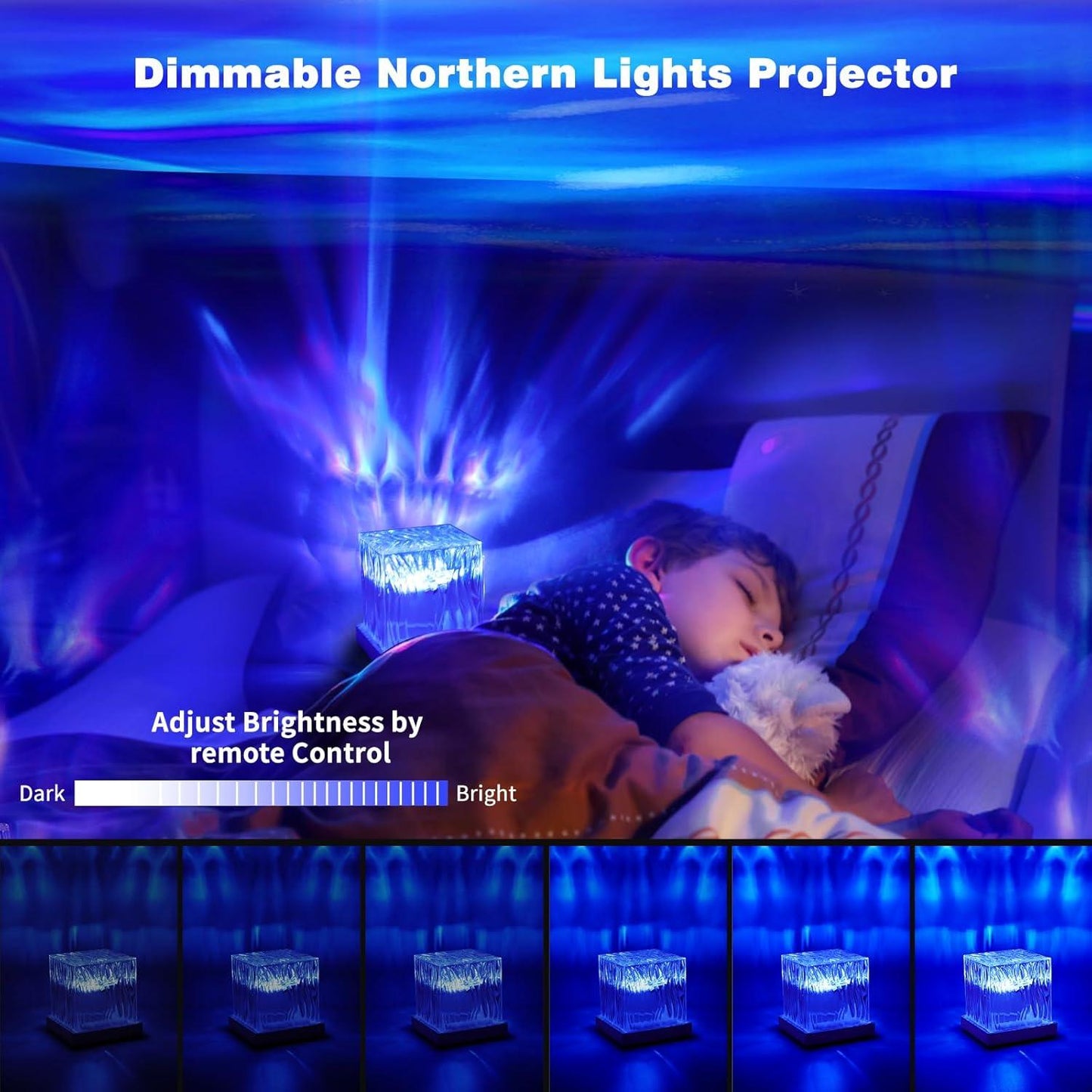 Northern Lights Galaxy Projector – 16 Color LED Night Light for Room Ambience & Relaxation