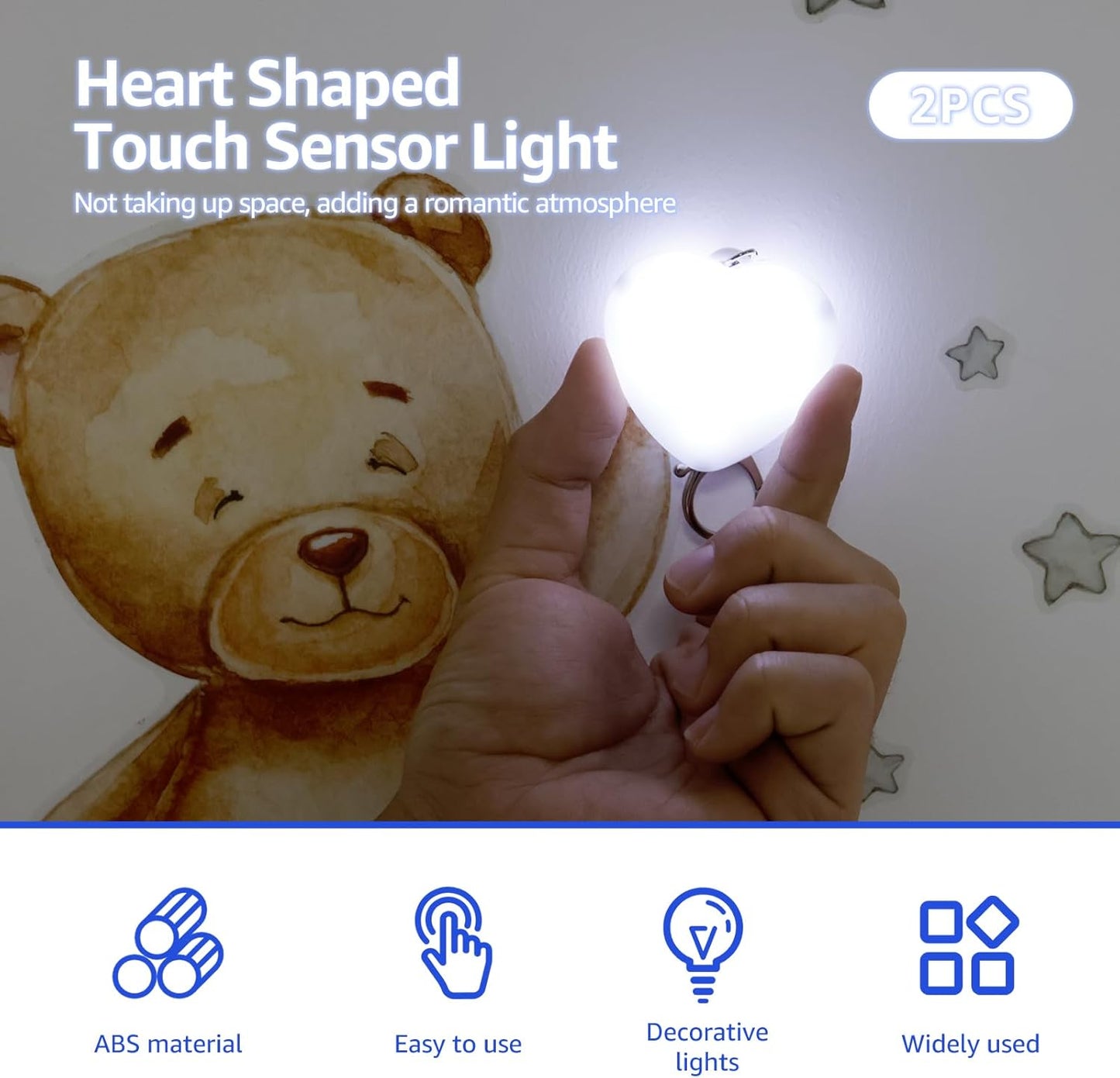 USB Heart-Shaped LED Purse Light – Motion-Activated Mini Night Light for Bags & Travel