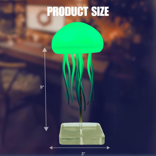 RGB Jellyfish LED Lamp – Rechargeable Touch-Sensor Light with Hanging & Base Display for Bedrooms & Living Rooms