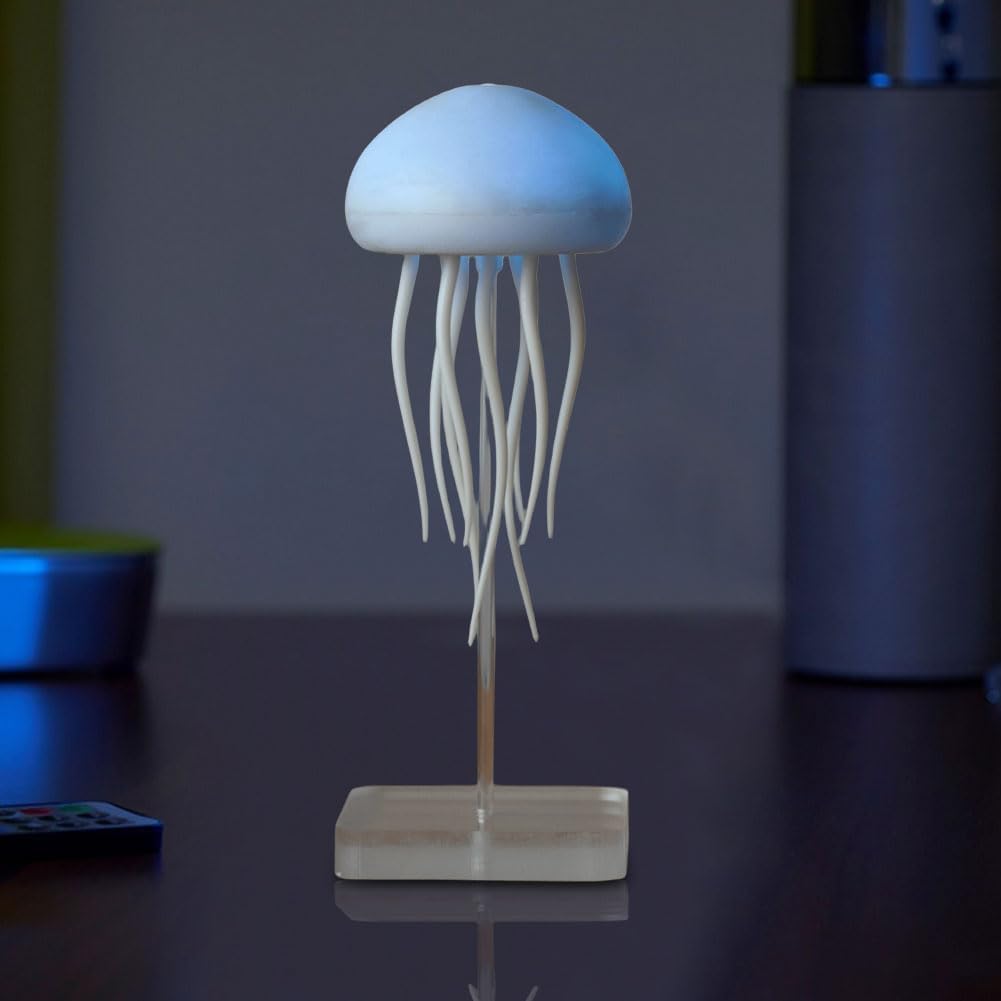 RGB Jellyfish LED Lamp – Rechargeable Touch-Sensor Light with Hanging & Base Display for Bedrooms & Living Rooms