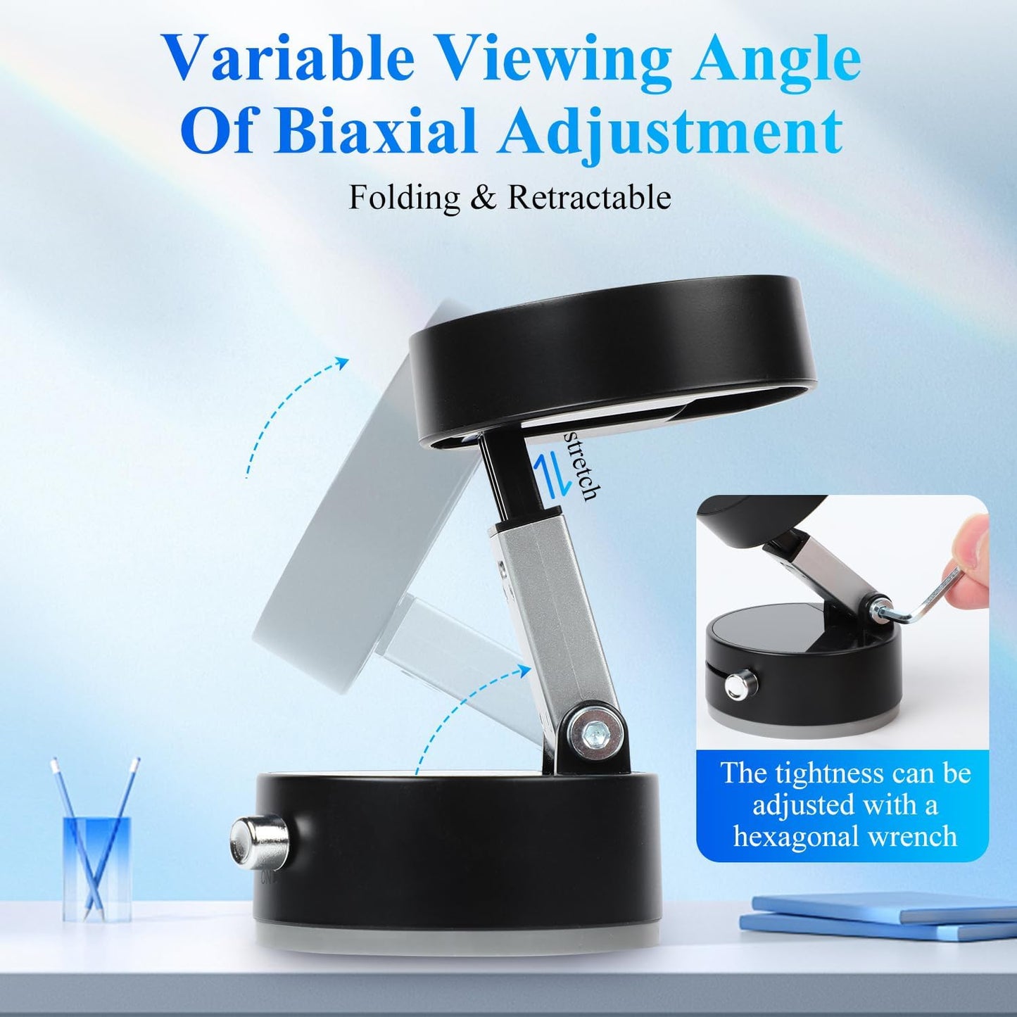 2025 Vacuum Magnetic Suction Phone Holder – Foldable, Double-Sided Adjustable Phone Mount for All Devices