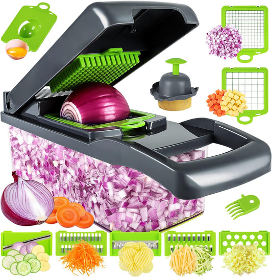13-in-1 Vegetable Chopper & Slicer – Multifunctional Kitchen Food Cutter, Dicer & Peeler Set for Easy Meal Prep
