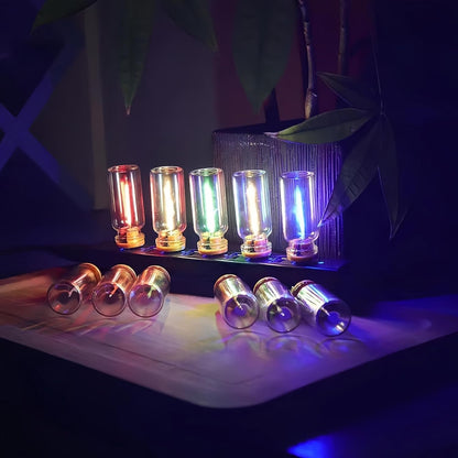 Touch Control Retro LED Night Light – USB Mini Multi-Color Ambient Lamp for Car, Bedroom & Desk