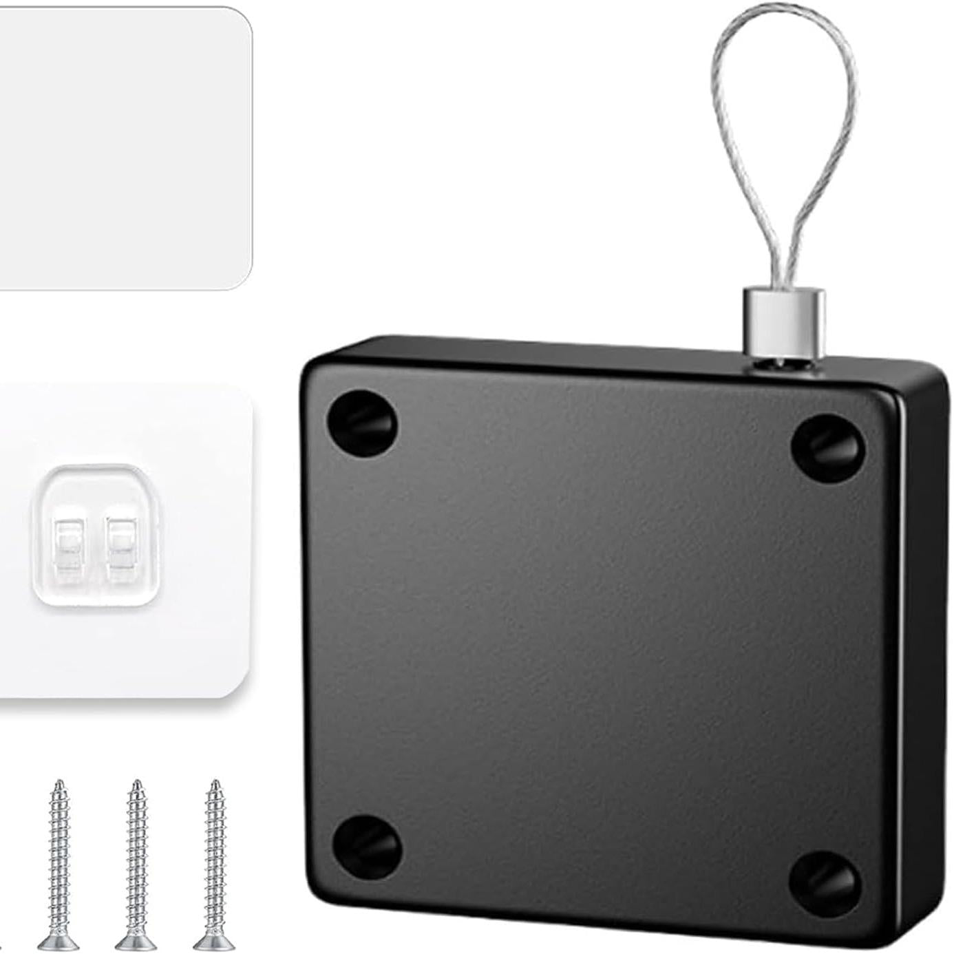 Automatic Shower Curtain Closer – Punch-Free Sensor Door Closer with 1.2m Drawstring for Bathroom & Home Use (1000g Force)