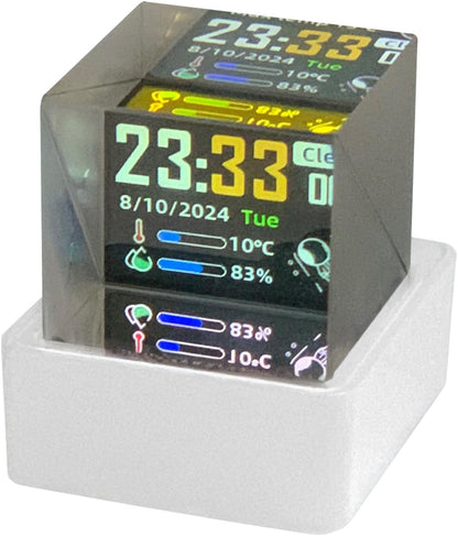 HolaCube 3D Holographic Crystal Display – WiFi Smart Clock, Weather Station & GIF Frame