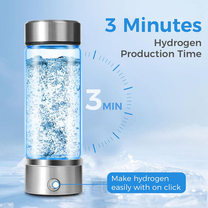 USB Rechargeable Hydrogen Water Bottle – Portable Antioxidant-Rich Ionizer for Wellness & Daily Hydration