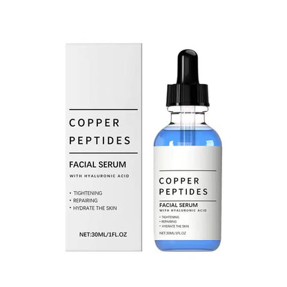 copper peptide facial serum bottle
hydrating copper peptide serum skincare
anti aging copper peptide serum texture
face serum for smooth glowing skin
peptide serum skincare product