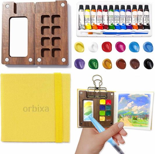 Mini Watercolor Palette Paint Set– Travel Size