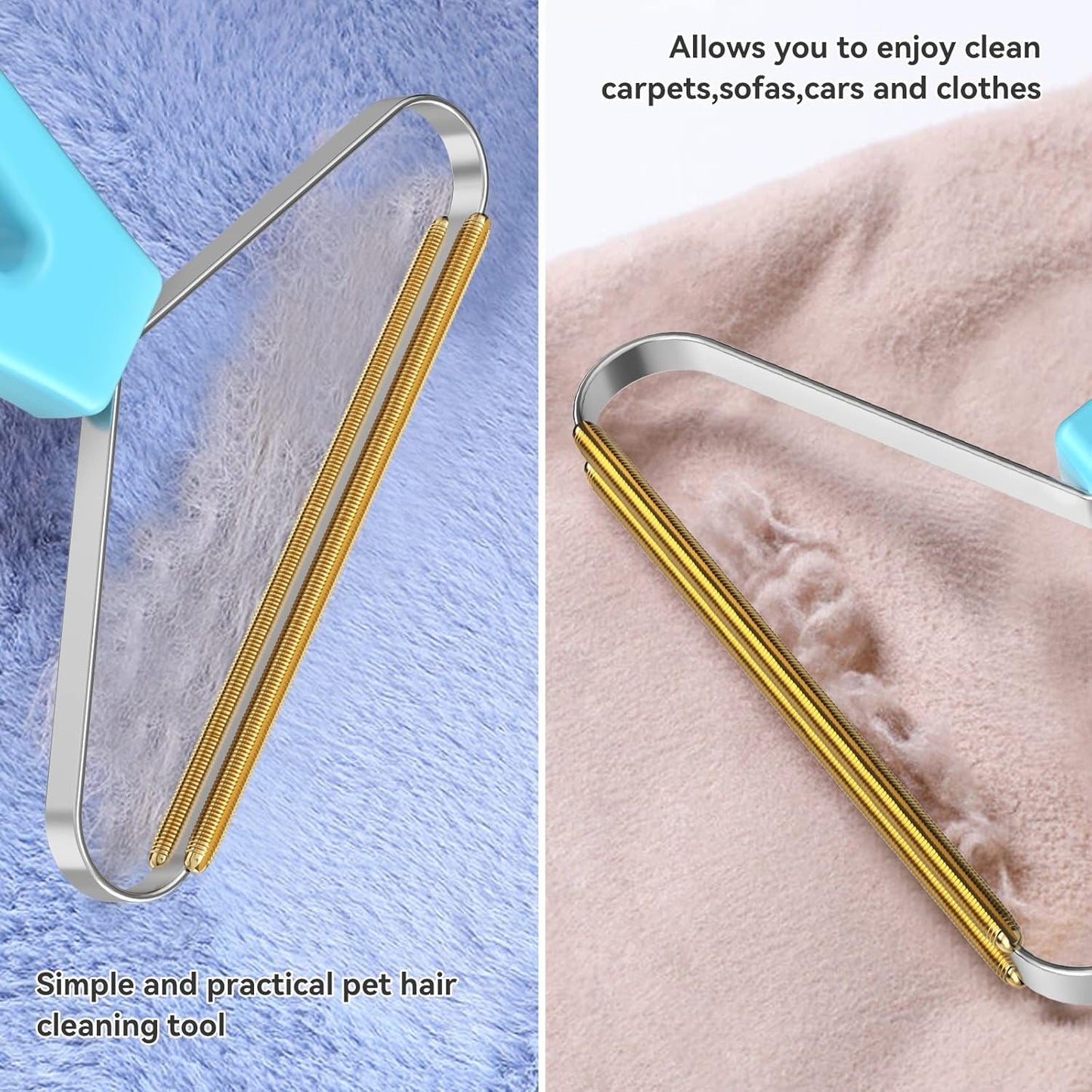 Pet Hair Remover Carpet Rake – Lint Shaver Brush for Dog & Cat Hair on Rugs, Couches, Car Mats & Furniture
