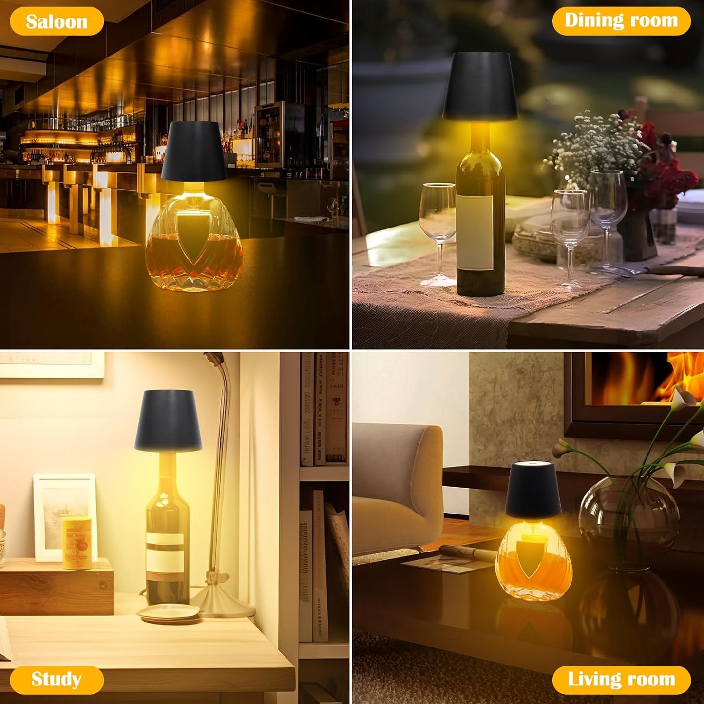 Wireless Bottle Lamp – Compact & Lightweight LED Light for Home, Office & Ambient Decor