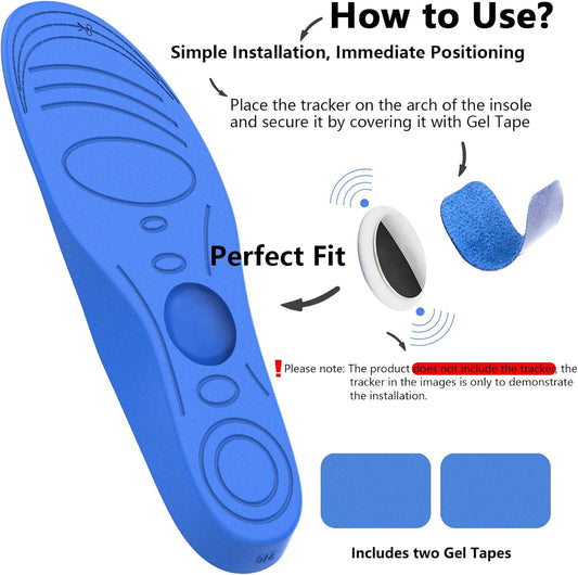 AirTag Shoe Insoles – Hidden Tracker Holder for Kids, Adults & Elderly with Comfortable Shoe Inserts