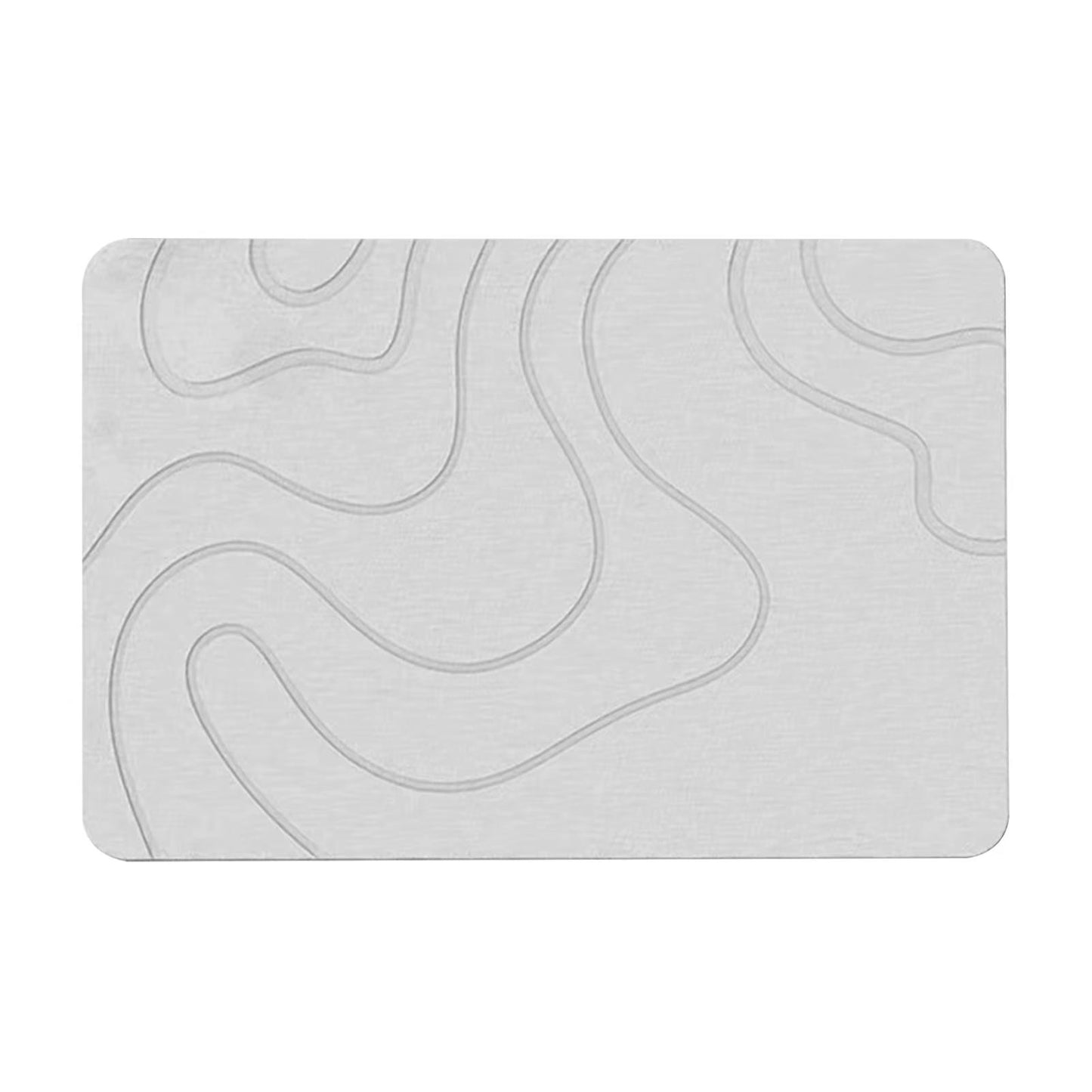Diatomaceous Earth Stone Bath Mat – Quick-Drying Non-Slip Shower Mat for Bathroom Floor (24" x 16", Grey)