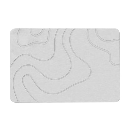Diatomaceous Earth Stone Bath Mat – Quick-Drying Non-Slip Shower Mat for Bathroom Floor (24" x 16", Grey)