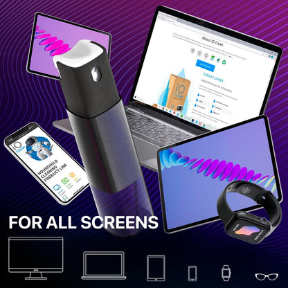 3-in-1 Car Screen Cleaner – Fingerprint-Proof Mist Spray & Wipe for Phones, Tablets, Laptops & Car Displays