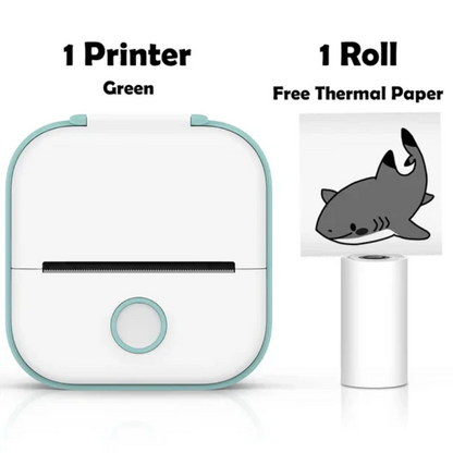 T02 Mini Bluetooth Thermal Printer – Portable Inkless Sticker & Photo Printer for Students, Journaling & Mobile Devices