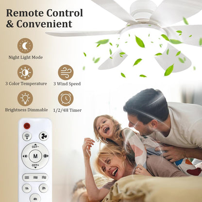 Portable Ceiling Fan with LED Light – Hanging Rechargeable Fan for Tent, Camping, Bedroom, Car, Emergency Use