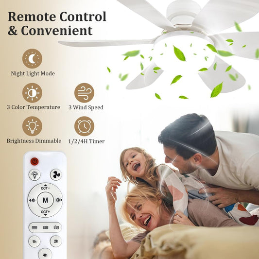 Portable Ceiling Fan with LED Light – Hanging Rechargeable Fan for Tent, Camping, Bedroom, Car, Emergency Use
