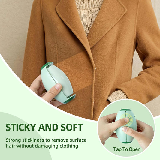 2-Pack Reusable Lint Roller Balls – Mini Portable Pet Hair Remover for Clothes, Travel & Home Use