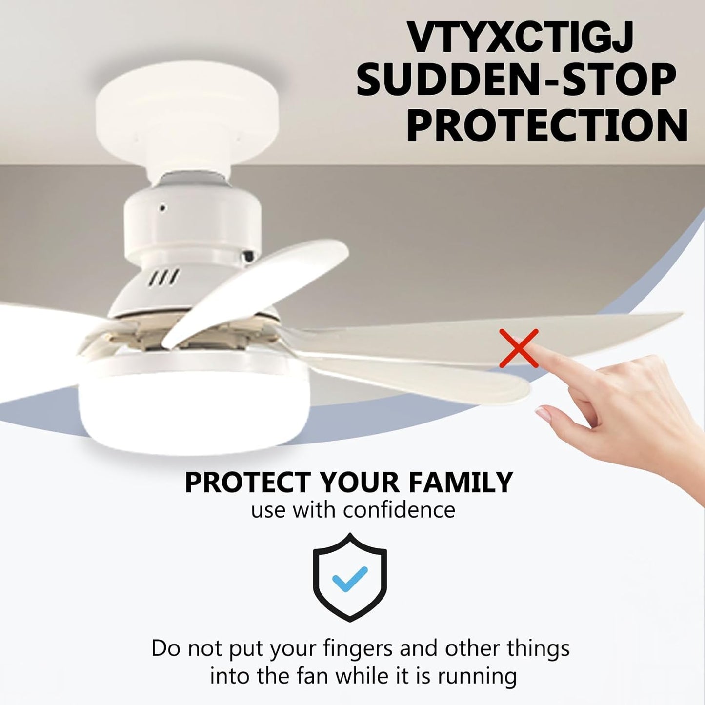 Portable Ceiling Fan with LED Light – Hanging Rechargeable Fan for Tent, Camping, Bedroom, Car, Emergency Use