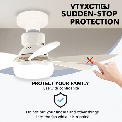 Portable Ceiling Fan with LED Light – Hanging Rechargeable Fan for Tent, Camping, Bedroom, Car, Emergency Use