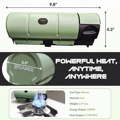 Foldable Butane Camping Stove – 5,200W Portable Gas Burner with Carry Case for Hiking & Emergency Cooking