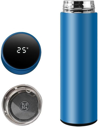 Smart Water Bottle – 17oz Stainless Steel Insulated Thermos with LCD Temperature Display | Portable Hot & Cold Flask for Travel, Gym, Office