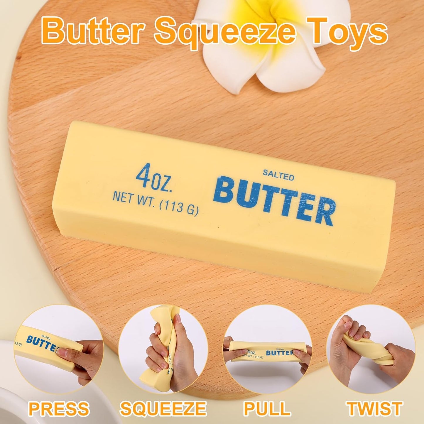 Butter Stick Squishy Toy Slow Rising Stress Relief Fidget Sensory Toy