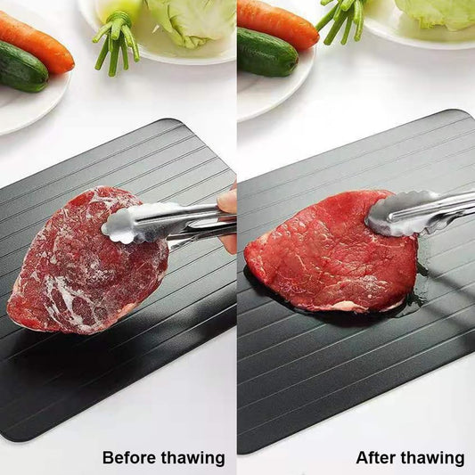 9-Inch Rapid Defrost Tray – Fast Thawing Plate for Frozen Meat, Steak, Chicken, Fish & More – Durable Aluminum Defrosting Board for Kitchen Use