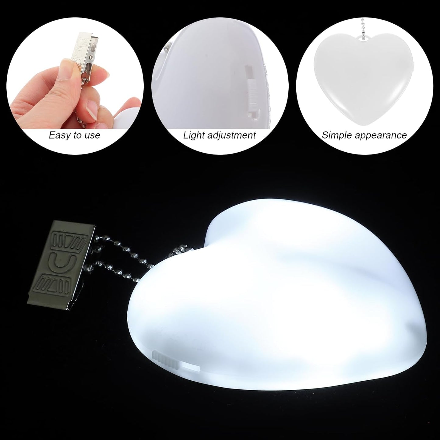 USB Heart-Shaped LED Purse Light – Motion-Activated Mini Night Light for Bags & Travel
