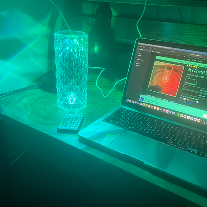 Crystal Touch Lamp – RGB Color Changing Diamond Lamp with Touch Control & USB Rechargeable Base
